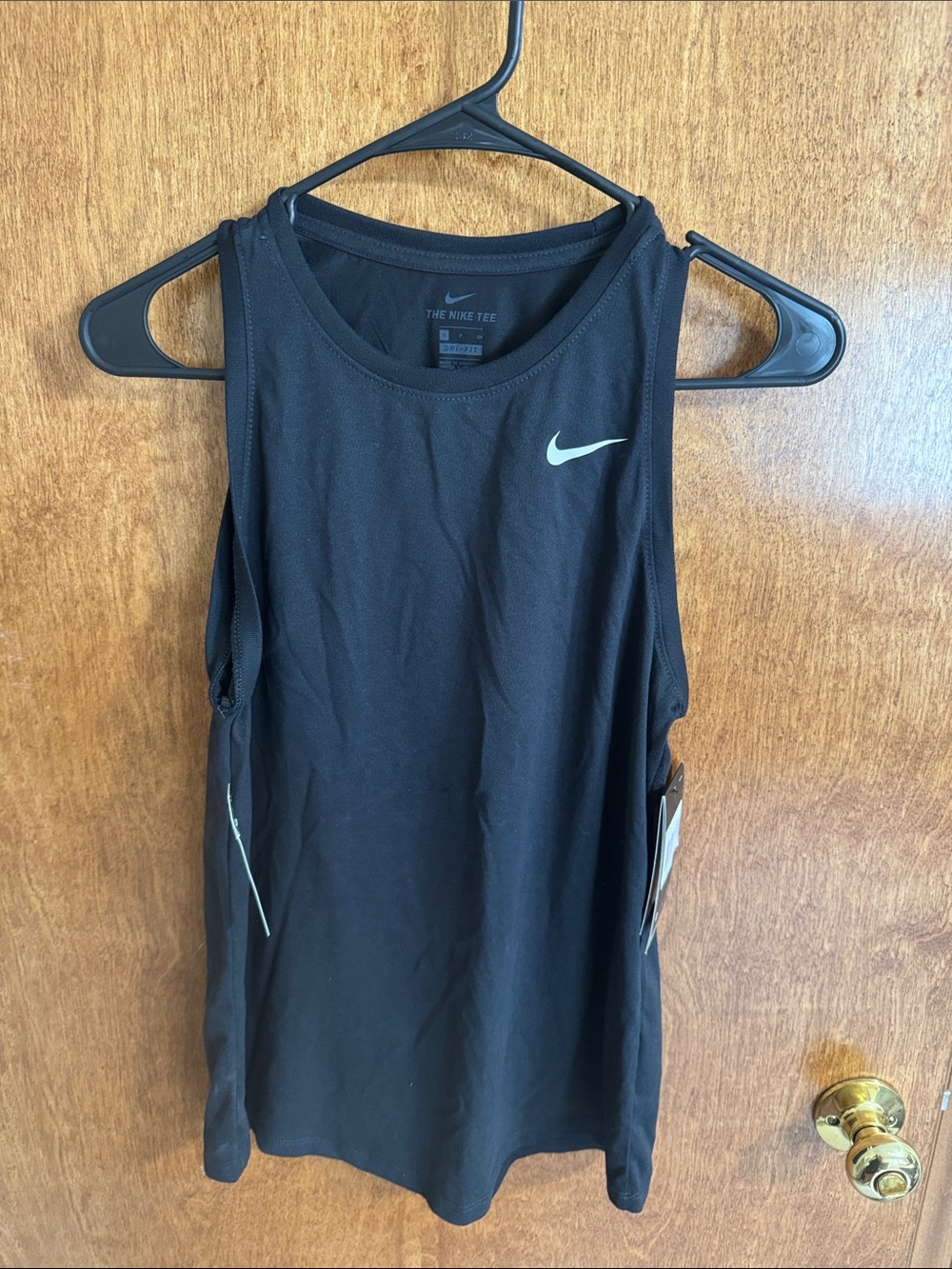 Nike Black Athletic Tank with White Swoosh